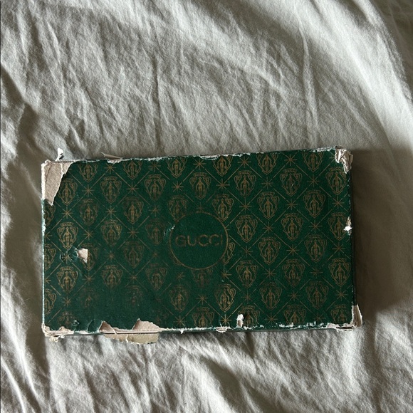 Gucci w hook leather long wallet black gold - Picture 2 of 5